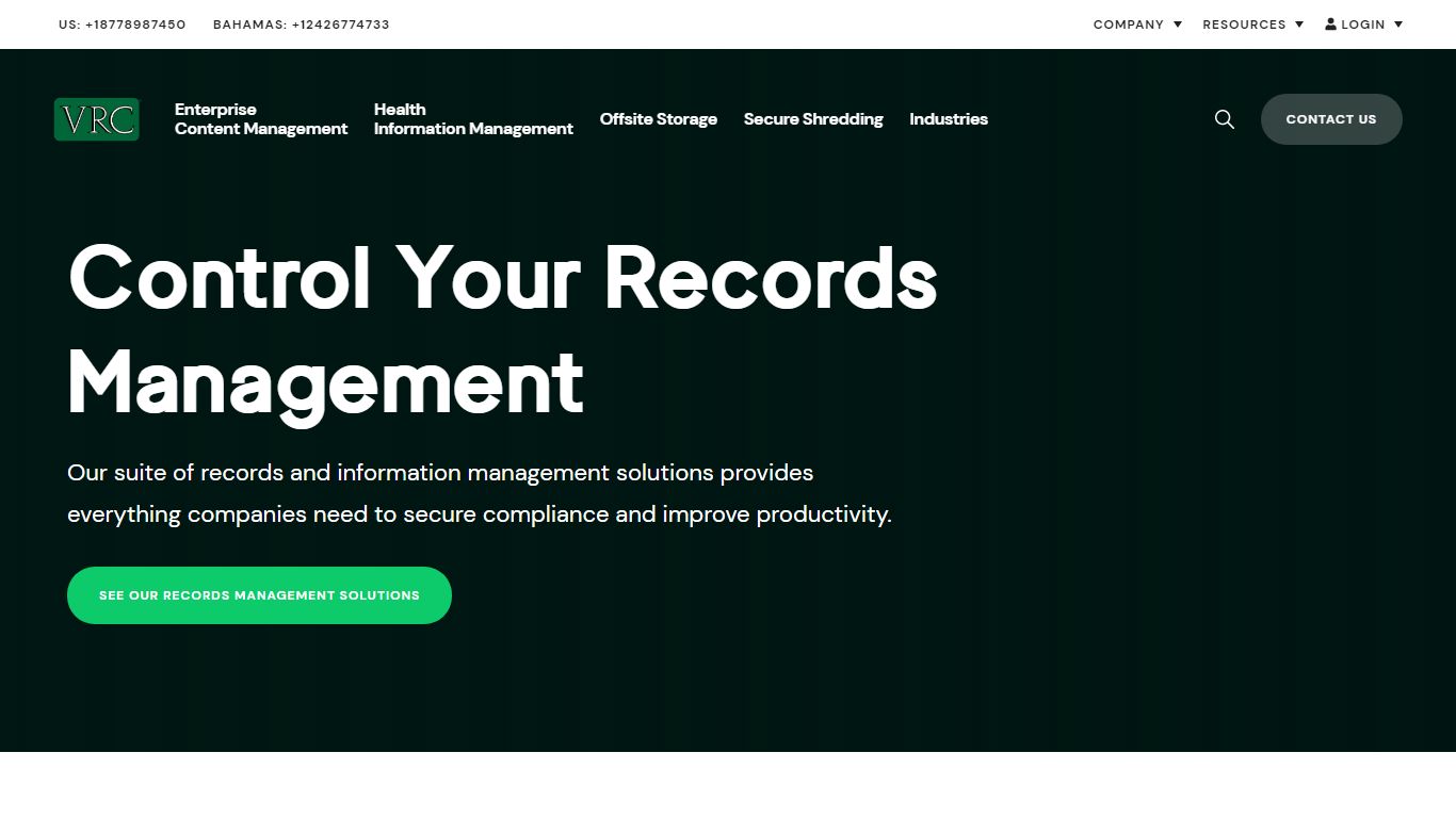 Records Management | Document Scanning and Storage | VRC